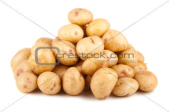 Big heap of ripe potato