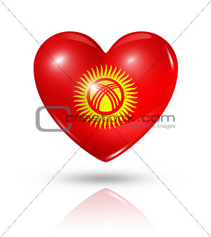 Love Kyrgyzstan, heart flag icon
