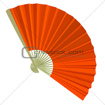 traditional Folding Fans. Vector illustration.