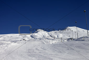 Ski resort at sun day