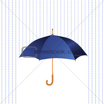 Umbrella icon with rain.