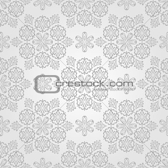 Vector Seamless Christmas Pattern with Snowflakes