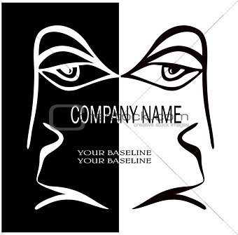 a human face for the company logo