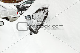 Cars Covered with Snow