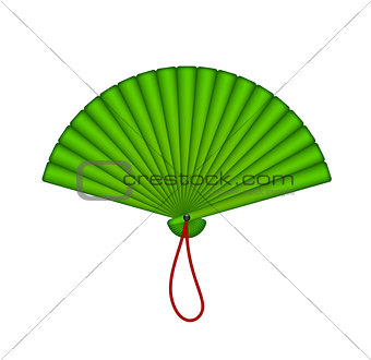 Green oriental fan