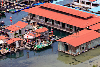 Village on the sea the gypsy. Hainan. China
