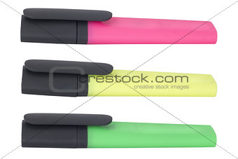 Office markers in various colors