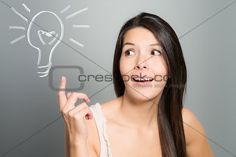  Young woman having an idea
