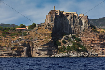 Capraia island castle and fortification