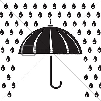 silhouette of umbrella