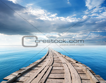Bridge in the ocean