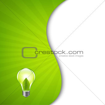 Green Burst Poster With Bulb