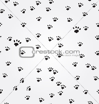 Cat  Paw Prints vector seamless background