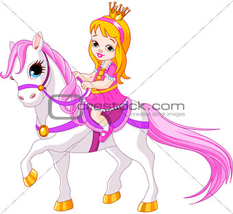 Little princess on horse