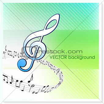 Musical Notes on Vector Background
