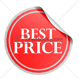 Best price red circle label