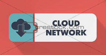 Cloud Network Concept in Flat Design.
