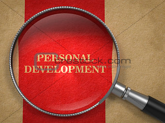 Personal Development - Magnifying Glass Concept.