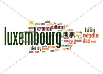 Luxembourg word cloud