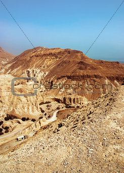  Judean desert near the shore of the Dead Sea.