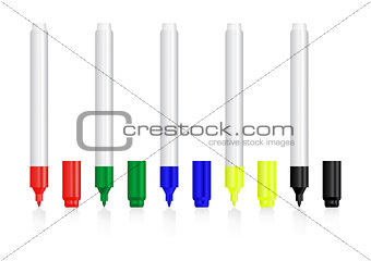 Colorful markers set 