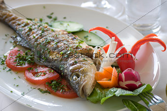 seabass with vegetables