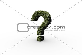 Question mark made of leaves