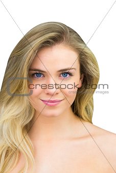Smiling blonde natural beauty