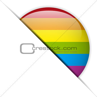 Gay Flag Circle Striped Button