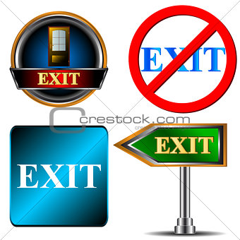 Exit logo set