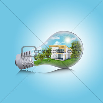 House in the light bulb
