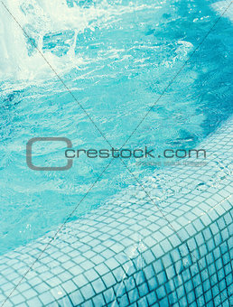 fragment  swimming pool with blue water
