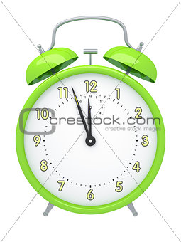 green alarm clock