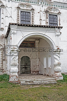 Stone porch of ancient church