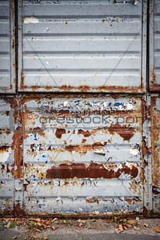 Old rusty metal wall 