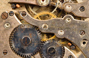 Vintage Rusted Watch Pocketwatch Time Piece Movement Gears Cogs