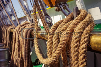 Aged marine ropes