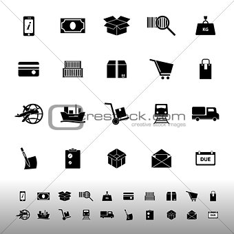 Shipment icons on white background