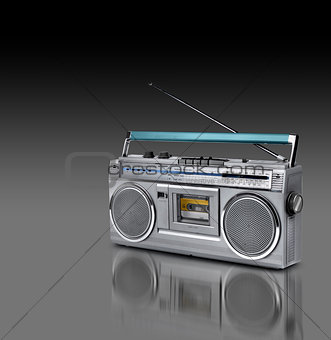 Vintage stereo radio cassette player