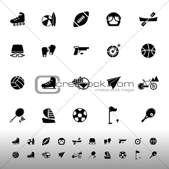 Extreme sport icons on white background