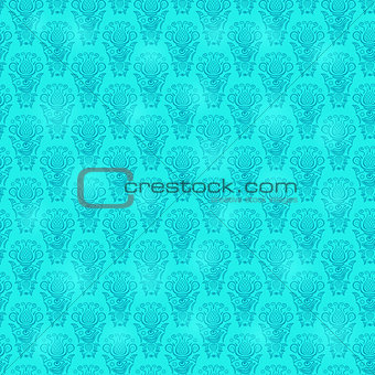 Blue vintage seamless pattern wallpaper