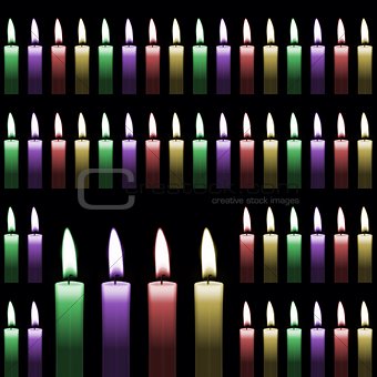 Decorative background with a candles