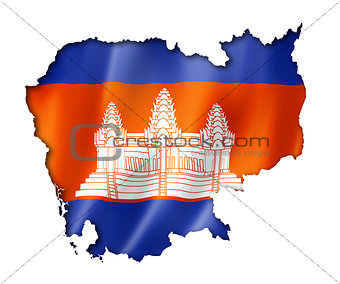 Cambodian flag map