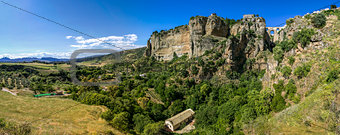 Ronda landscape panoramic view. (Spain)