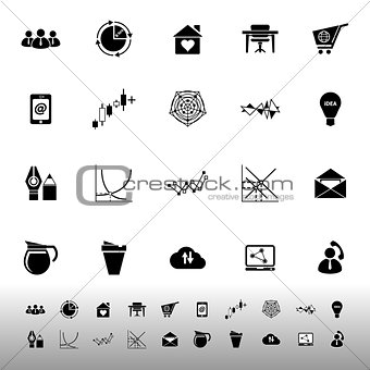 Virtual organization icons on white background