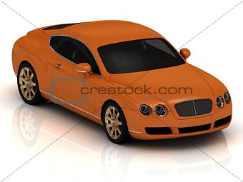 Luxury car orange. 