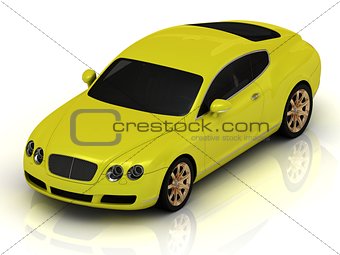 Luxury car yellow