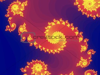 Decorative fractal background with spiral