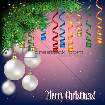 Abstract background with Christmas decorations