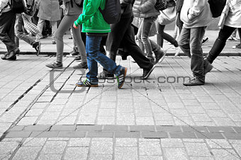 Walking in the crowd Walking in the crowd